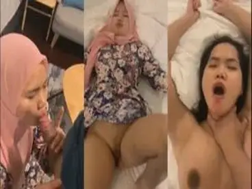 Ukhti Hijab Pink Cantik Merintih Keenakan Kasur poster